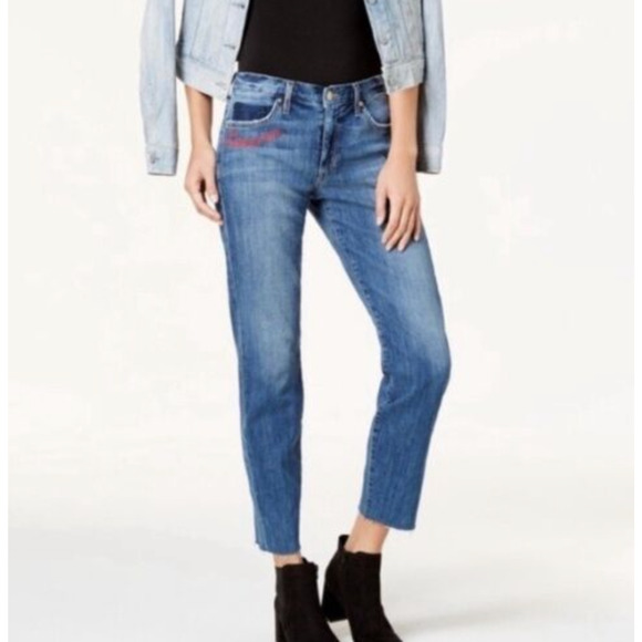 Joes Jean Womens 25 The Smith Mid Rise Straight Ankle Cropped Love Em Leave Em - Picture 1 of 15